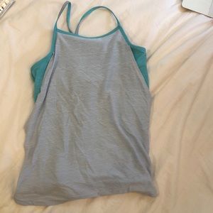 Ivivva double Dutch tank with diamond design blue